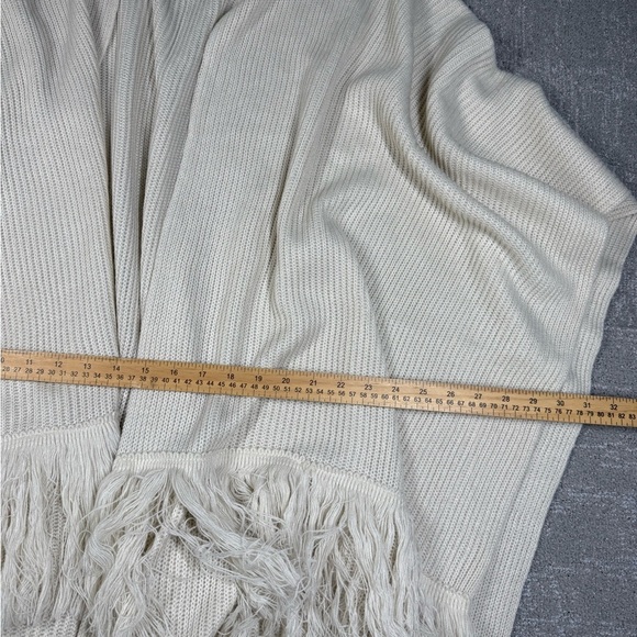 Free People Solstice Ribbed Fringe Kimono Cardigan Sweater Boho Oversized OS - Picture 3 of 6